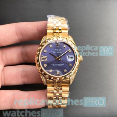 Replica Rolex Datejust Yellow Gold Stainless Steel Ladies Watch